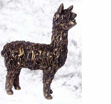 Bronzen alpaca staand